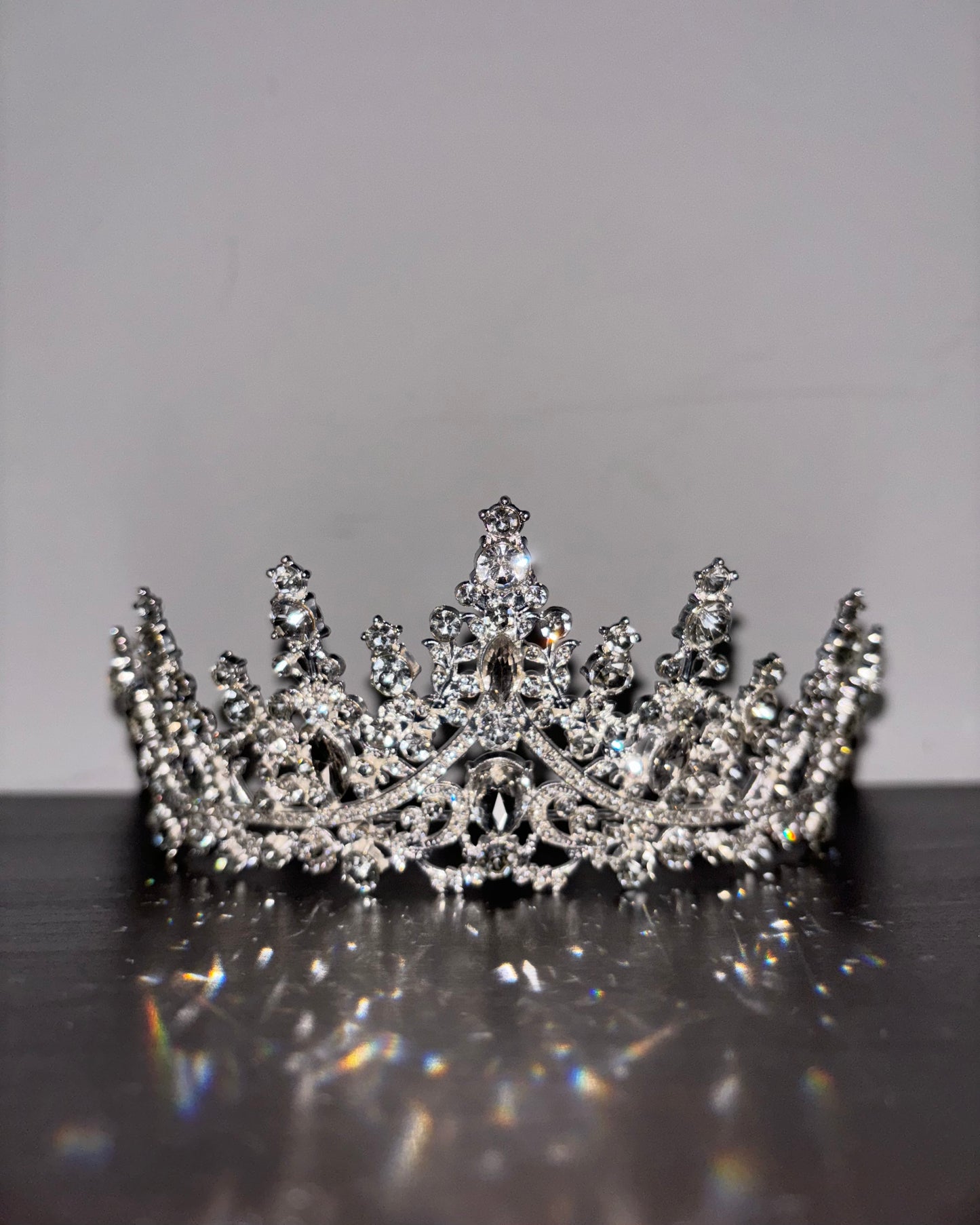 Silver Deluxe Royal Crown Tiara (Add On)