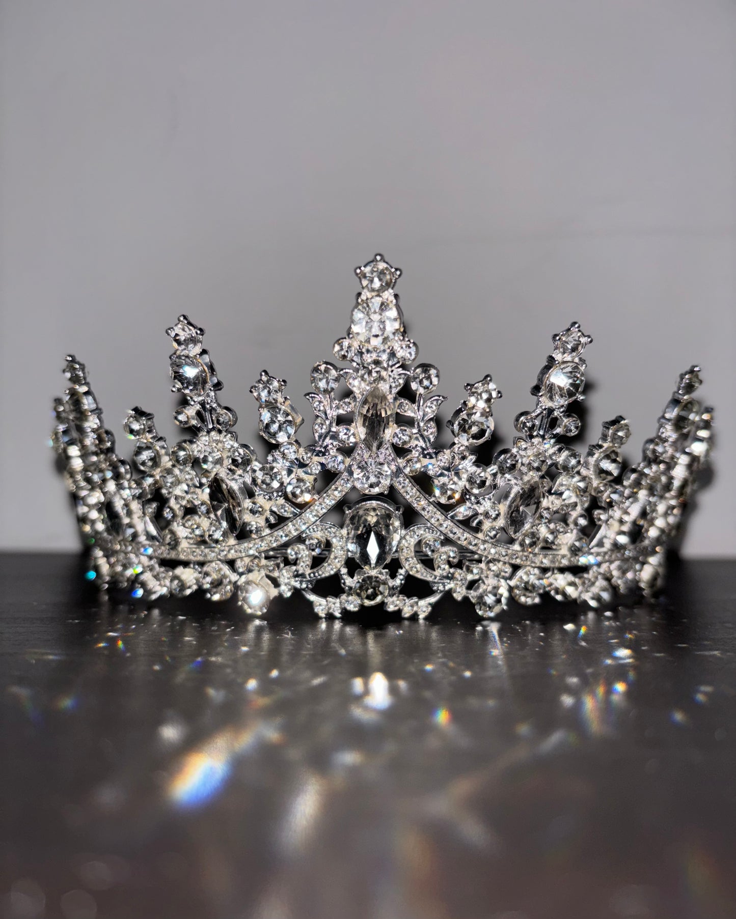 Silver Deluxe Royal Crown Tiara (Add On)